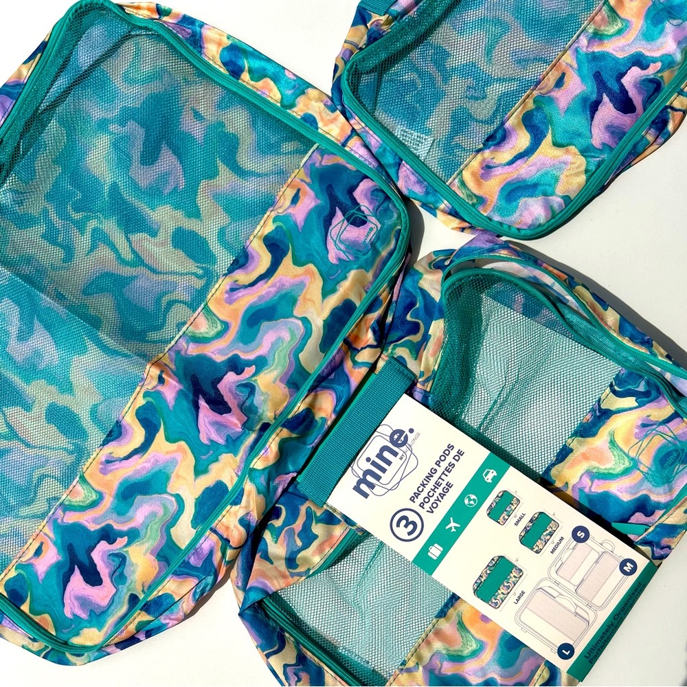 NWT- Marble Packing Pods Blue - 3 piece Set - MyTagalongs - Picture 3 of 5
